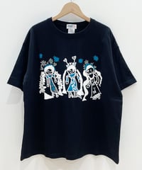 トリオ半袖オーバーサイズTシャツ (black)