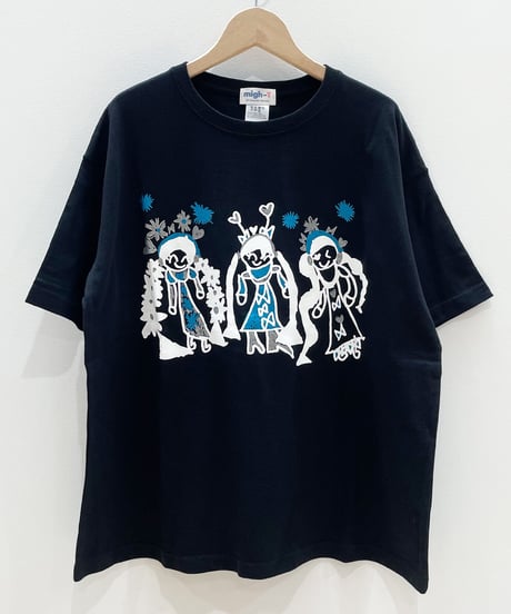 トリオ半袖オーバーサイズTシャツ (black)