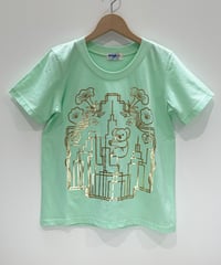 アールデコビルプリントTシャツ（mint)