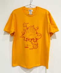 ディメトロドン大陸のTシャツ (deep yellow)