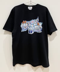 ペンギン王国コミュニティ半袖Tシャツ (black)