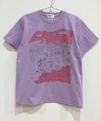 海辺の遊園地Tシャツ (lavender)