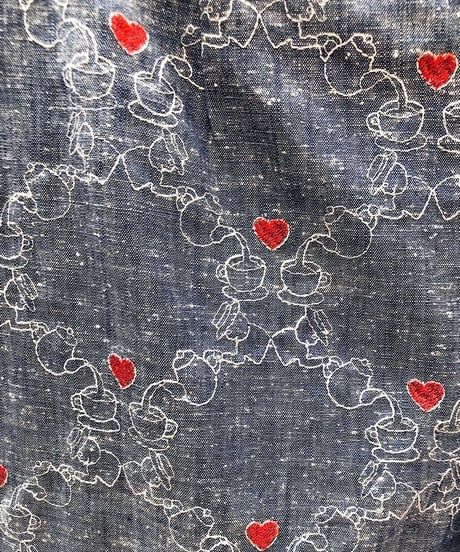 <SAMPLE SALE> アフターヌーンティー刺繍のデニムショートパンツ