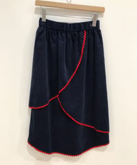 シャツコールレイヤードスカート(navy)