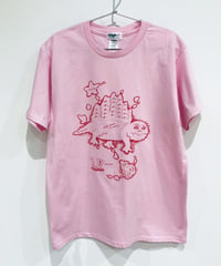 ディメトロドン大陸のTシャツ (pink)