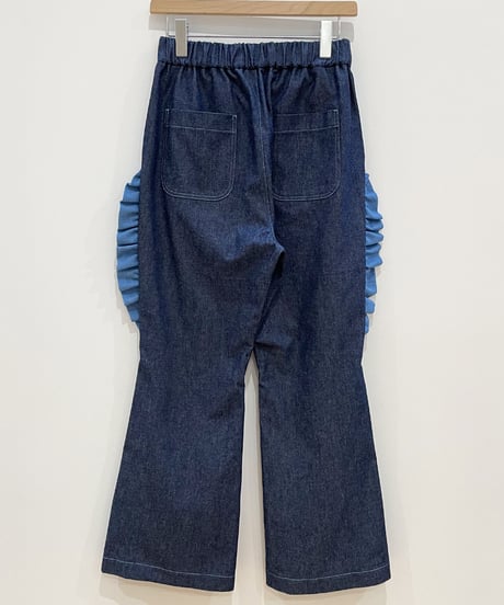 エプロンデニムパンツ (blue)