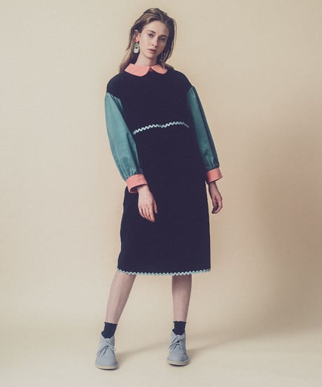 シャツコールワンピース (black)