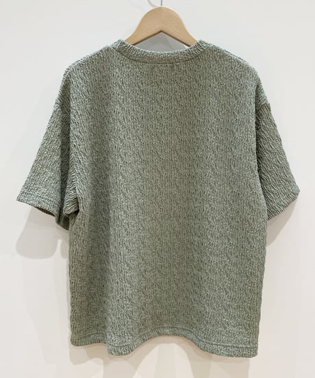 マーメイドシェル刺繍Tシャツ (sage green)