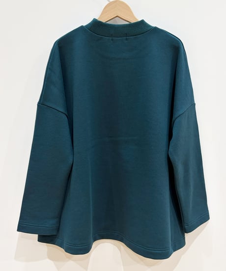 スズラン刺繍スウェットチュニック (green)（先行予約）