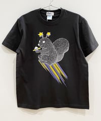 宇宙のリスTシャツ (charcoal)