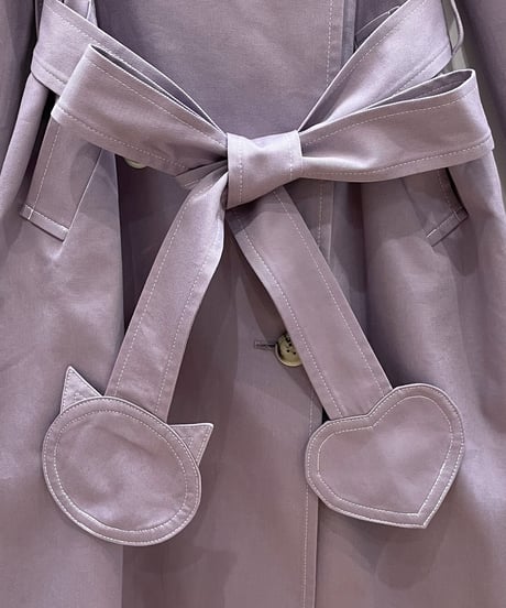 ネコ♡ベルトトレンチコート (mauve)