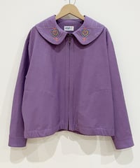 ハートサイン刺繍えりジャケット (purple)
