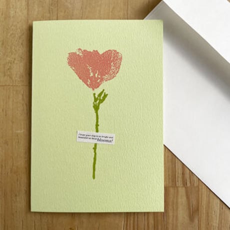 Flower Hand Press Greeting Card