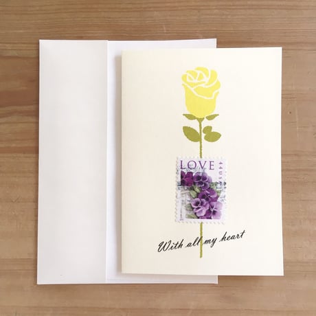 Love & Heart Stamp Greeting Card