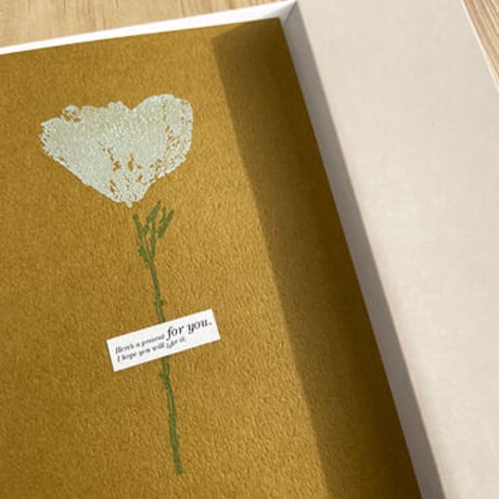 Flower Hand Press Greeting Card