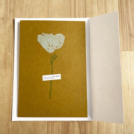 Flower Hand Press Greeting Card