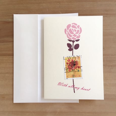 Love & Heart Stamp Greeting Card