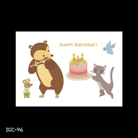 Gold Stamping Animal Greeting Card