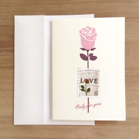 Love & Heart Stamp Greeting Card