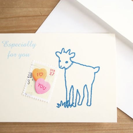 Love & Heart Stamp Greeting Card