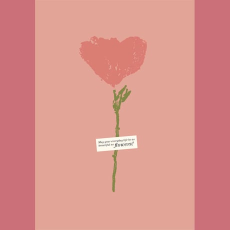 Flower Hand Press Greeting Card