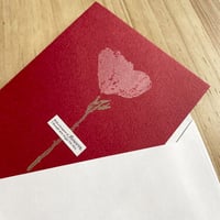 Flower Hand Press Greeting Card