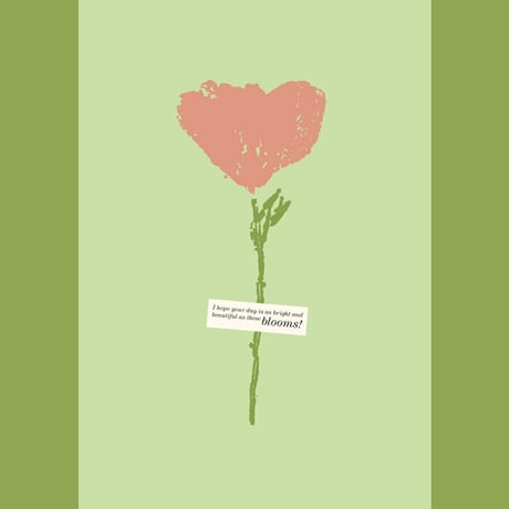 Flower Hand Press Greeting Card