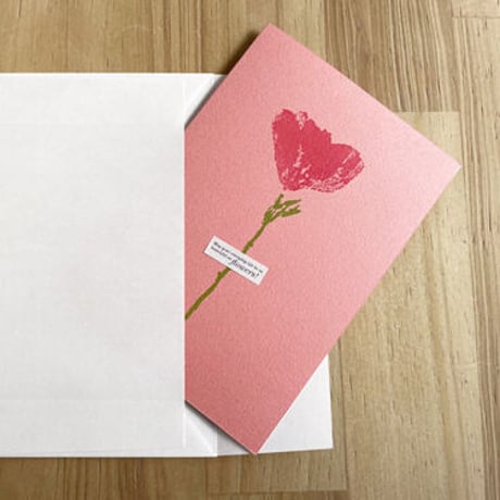 Flower Hand Press Greeting Card