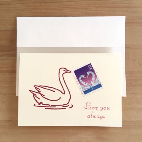 Love & Heart Stamp Greeting Card
