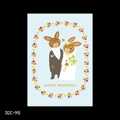 Gold Stamping Animal Greeting Card