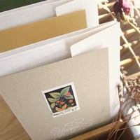 Vintage Flower Stamp Greeting Card