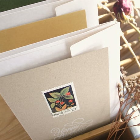 Vintage Flower Stamp Greeting Card