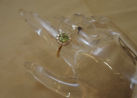 Mint Tourmaline "Soleil" Ring