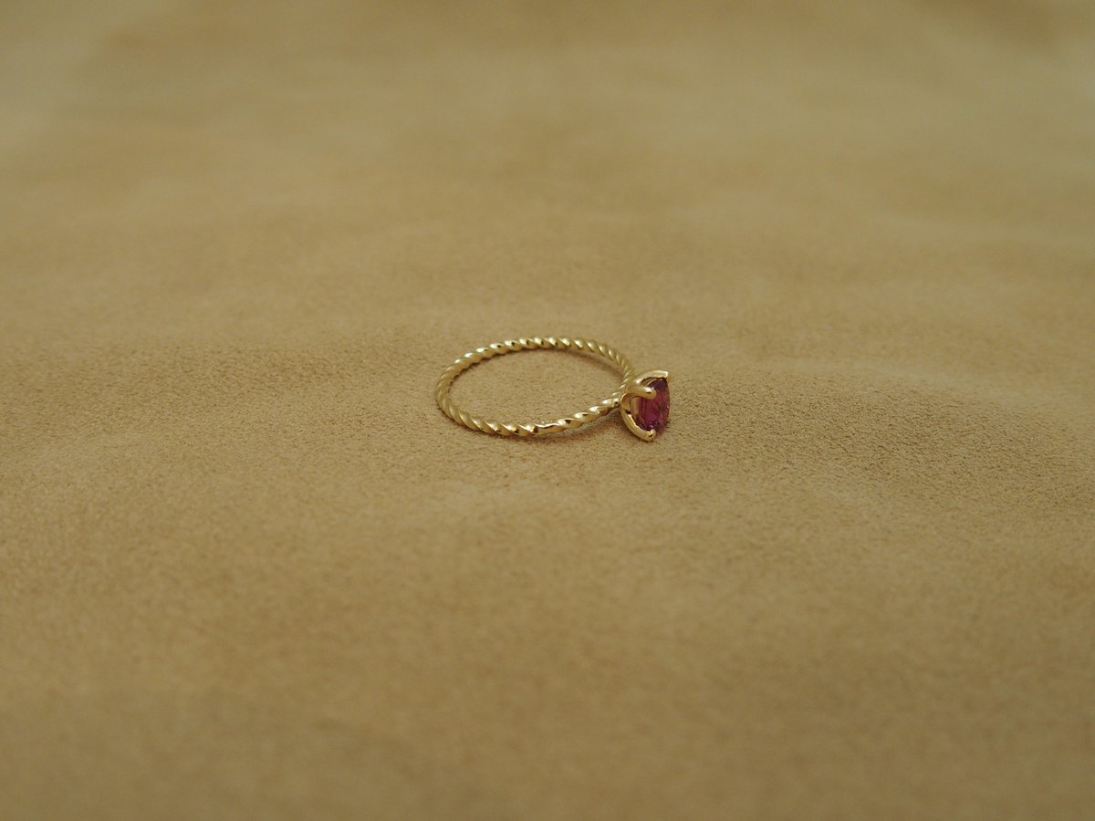 はち✨クリスマス直前商品❣️美しい❣️勝利に導く❣️Ruby ring✨ Ruby Petit Ring (c/c) | GOLDEN GOAT jewelry