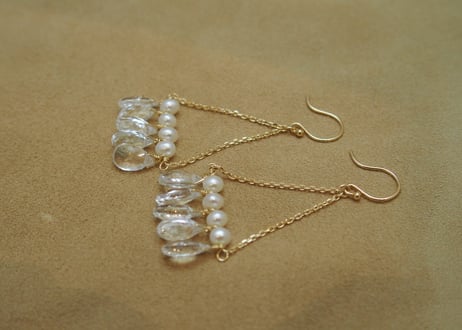 White Topaz "Chandelier" Earrings