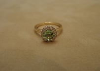 Mint Tourmaline "Soleil" Ring