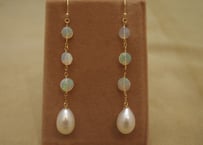 Opal & F.W.Pearl Design Earrings