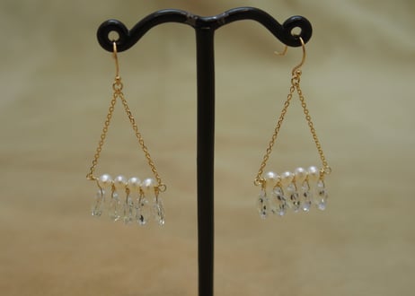 White Topaz "Chandelier" Earrings