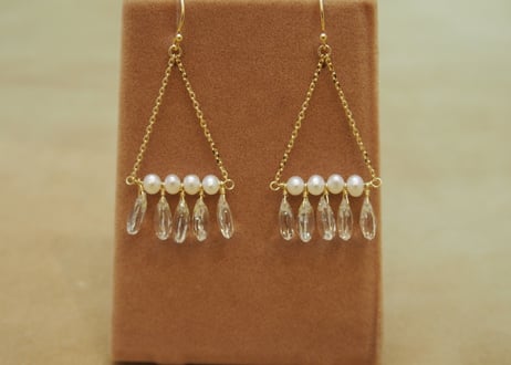 White Topaz "Chandelier" Earrings