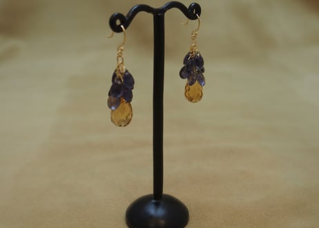 Citrine & Iolite "Chapeau" Earrings