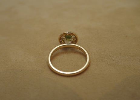 Mint Tourmaline "Soleil" Ring