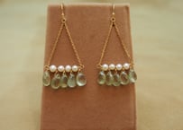 Prehnite "Chandelier" Earrings