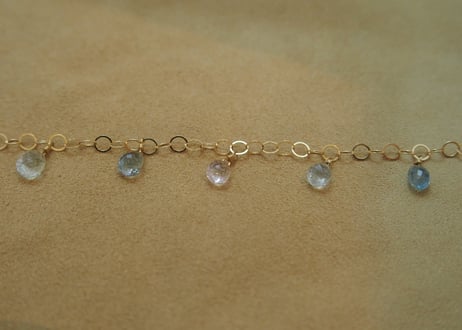 Aquamarine & Morganite Drop Bracelet