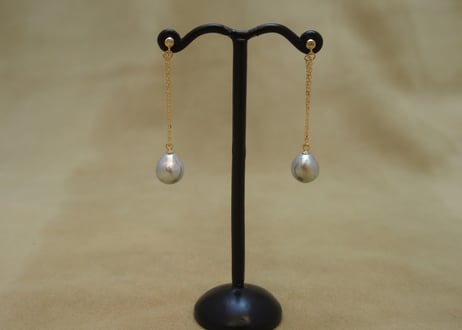 Natural Blue AKOYA Pearl Design Earrings