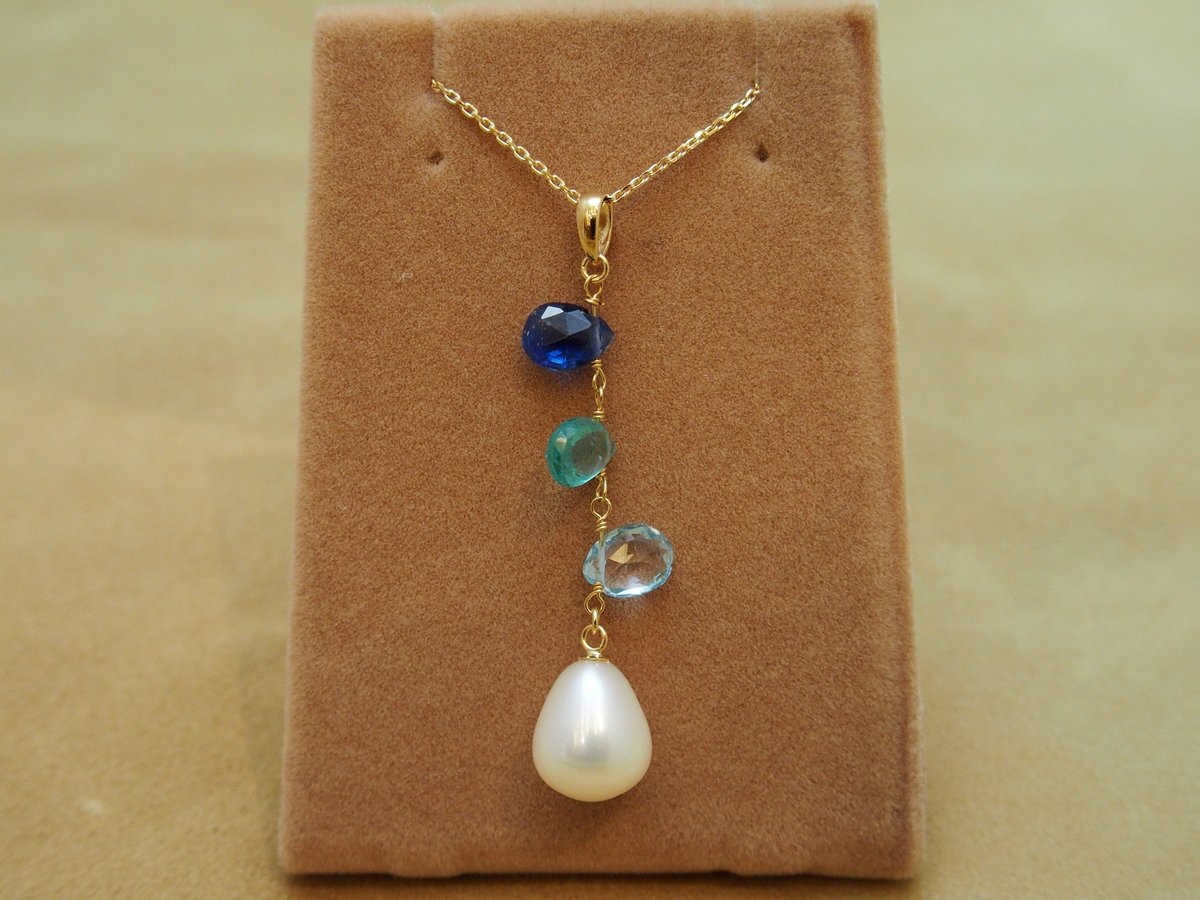 3Colors Design Pendant Top (Kyanite/Apatite/Blu