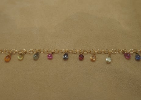 Multi Color Sapphire Design Bracelet(d/p)