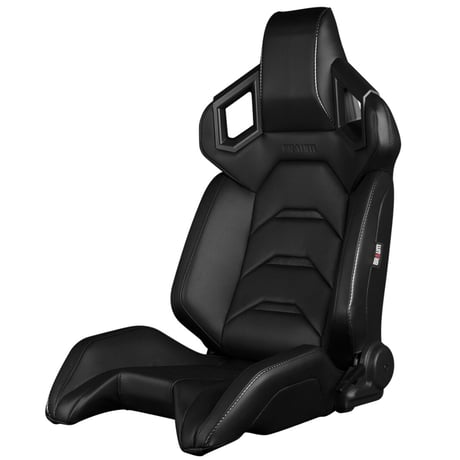 ２脚【Braum Racing Alpha-X セミバケ ブラック＆ブラックステッチ】