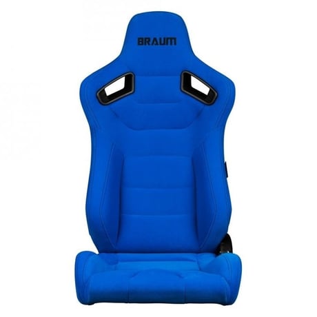 ２脚【Braum Racing  セミバケットシート Elite ブルークロス】
