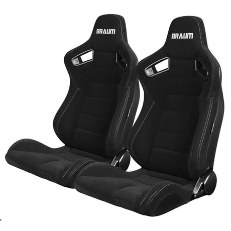 ２脚【Braum Racing  セミバケットシート ブラックファブリック】