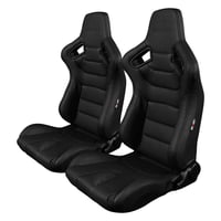 ２脚【Braum Racing  セミバケットシート 黒＆黒ステッチ】